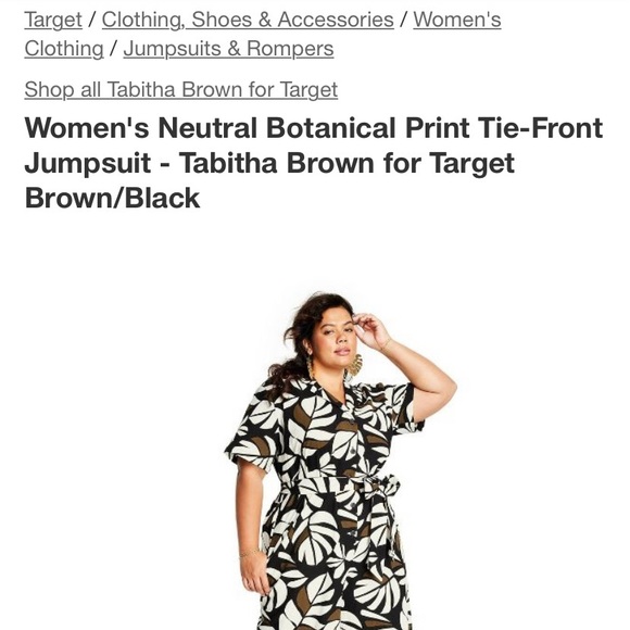 Target x Tabitha Brown Jumpsuit - Picture 2 of 6